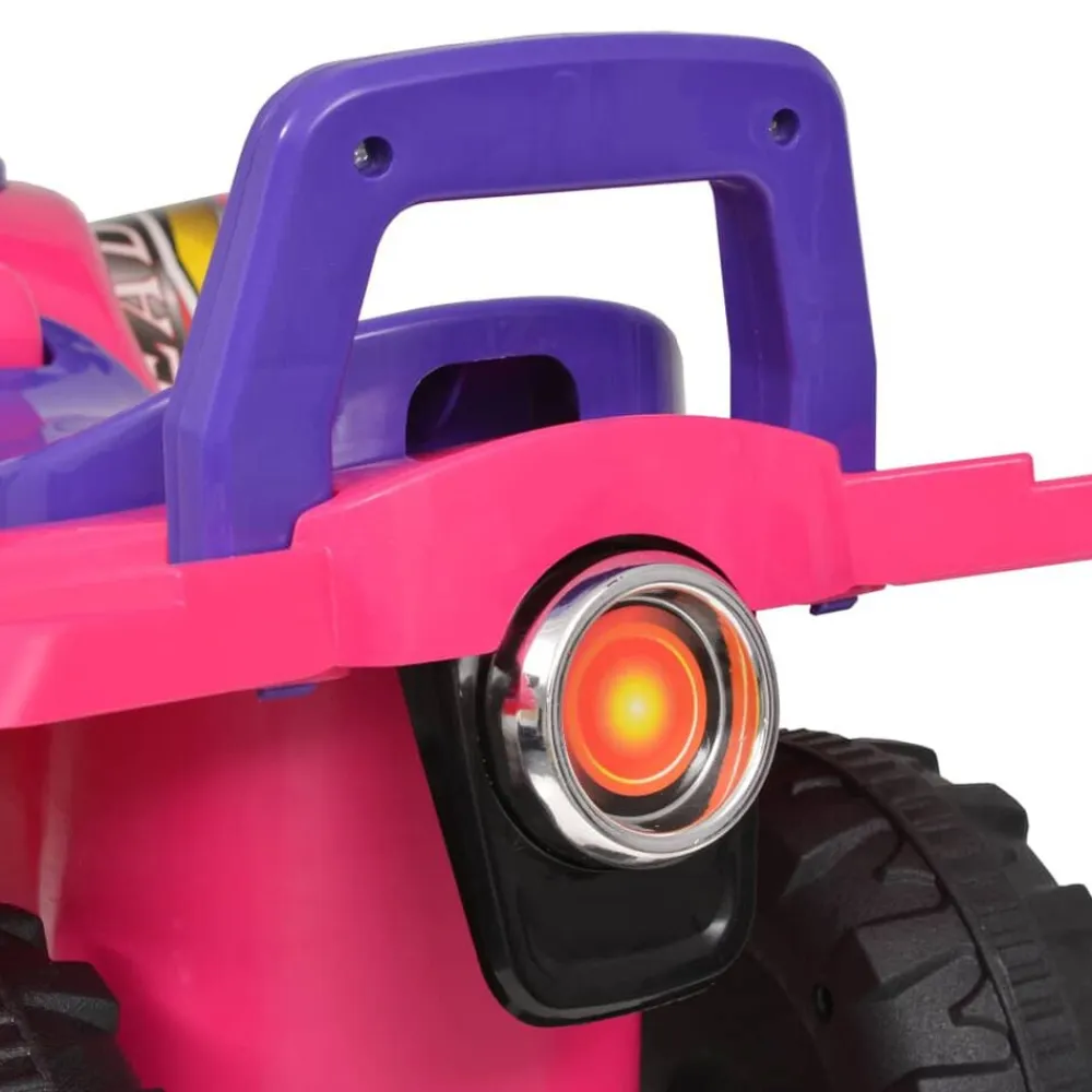 vidaXL Quad ATV correpasillos infantil con sonidos y luces rosa morado Clearance
