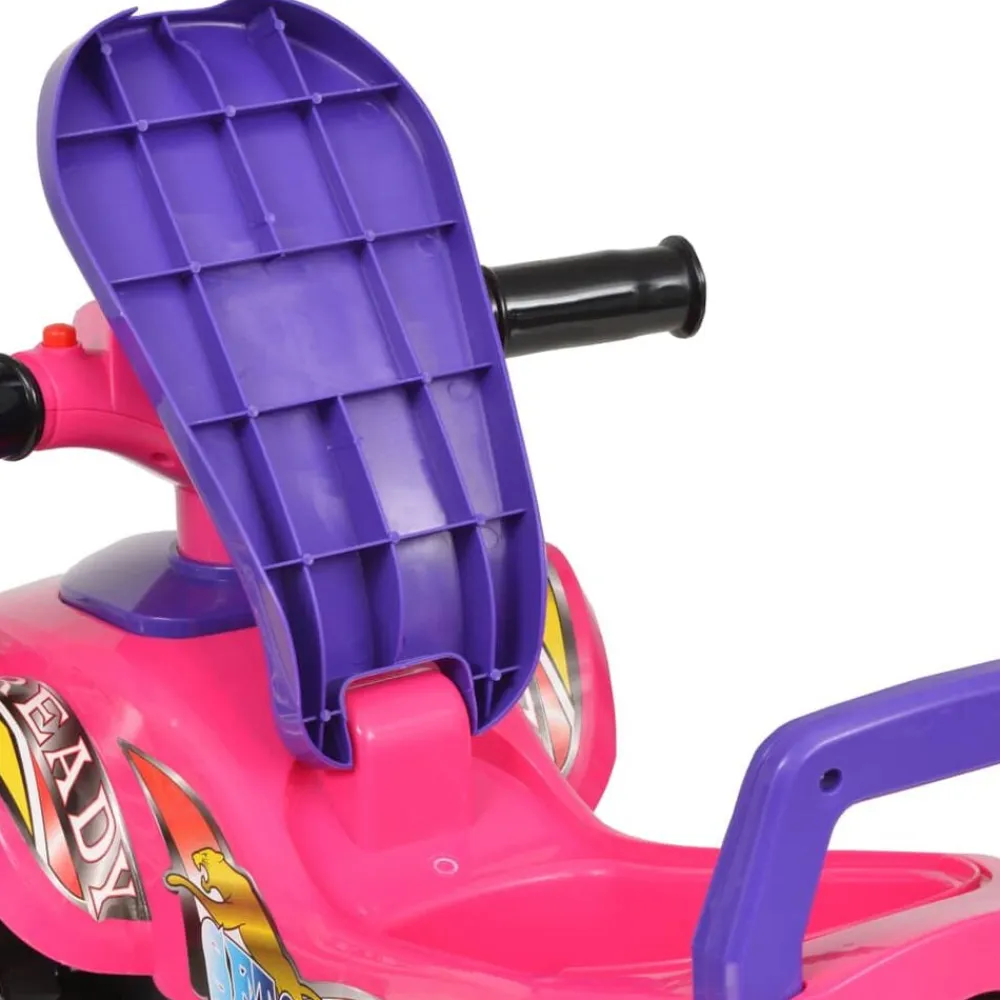 vidaXL Quad ATV correpasillos infantil con sonidos y luces rosa morado Clearance