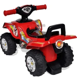 vidaXL Quad correpasillos infantil con sonidos y luces rojo