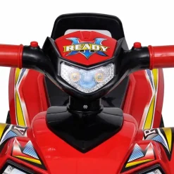 vidaXL Quad correpasillos infantil con sonidos y luces rojo