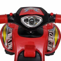 vidaXL Quad correpasillos infantil con sonidos y luces rojo