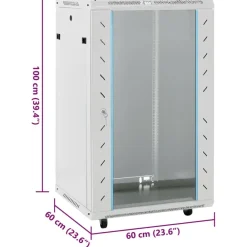 vidaXL Electrónica-Rack de servidores patas giratorias 18U 19