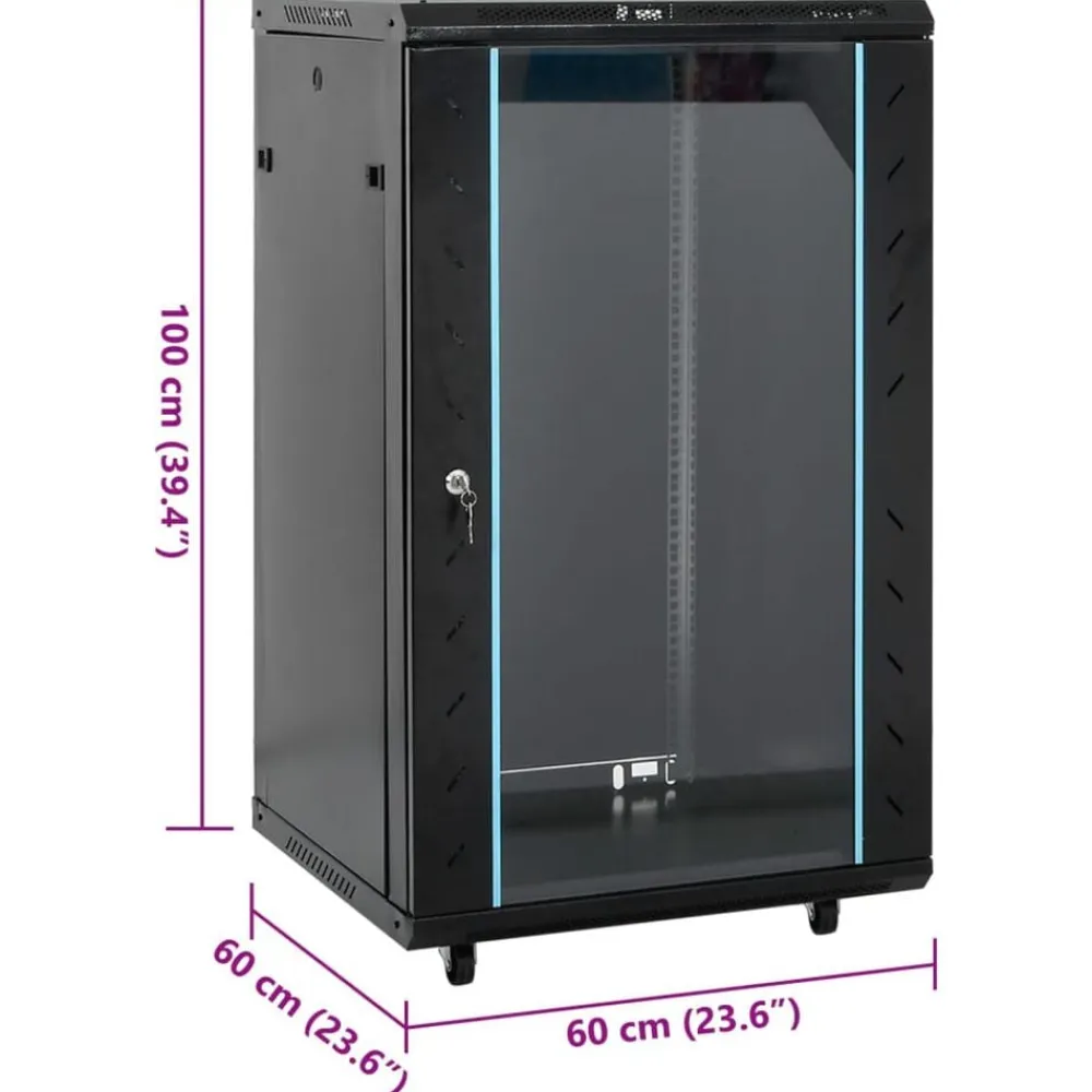 vidaXL Electrónica-Rack de servidores 15U 19" IP20 60x60x100 cm