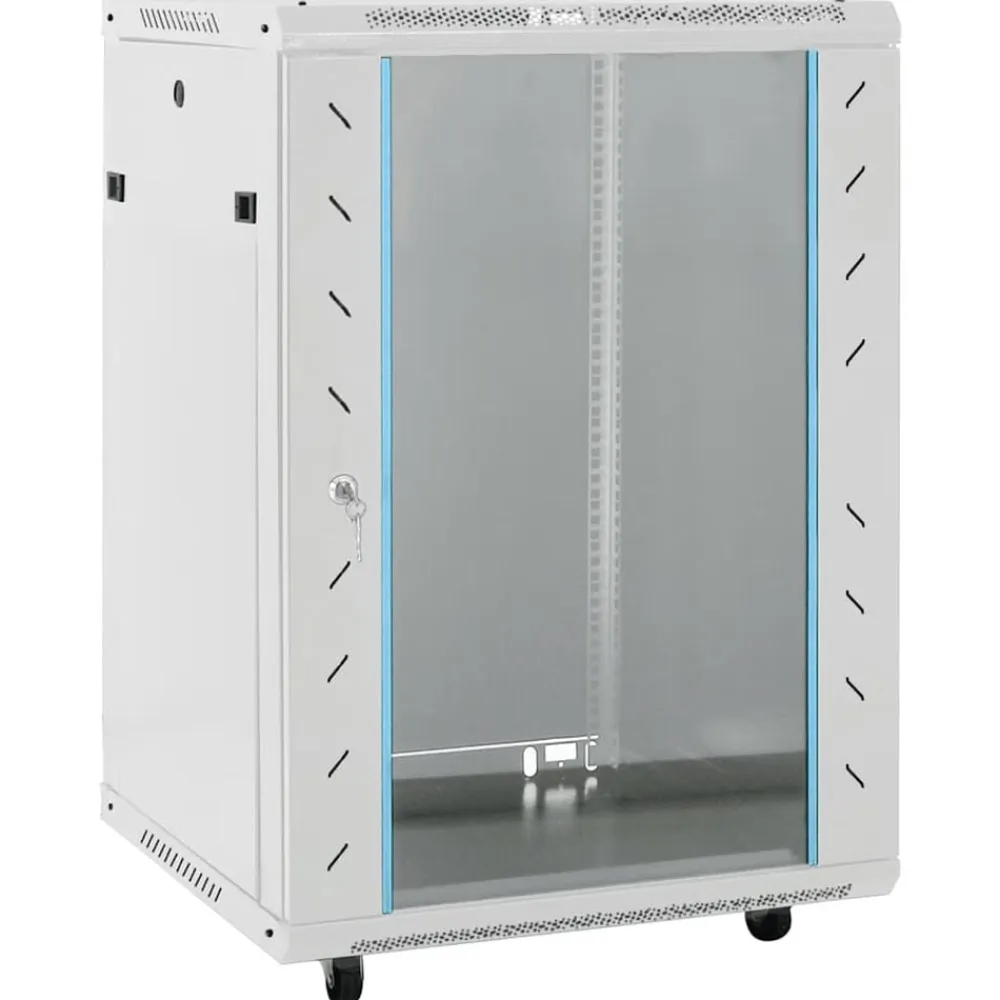 vidaXL Rack de servidores con patas giratorias 15U 19" IP20 60x45x86cm Gris Sale
