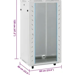 vidaXL Electrónica-Rack de servidores patas giratorias 22U 19