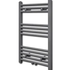 vidaXL Radiador toallero de baño recto 500 x 764 mm Gris Clearance