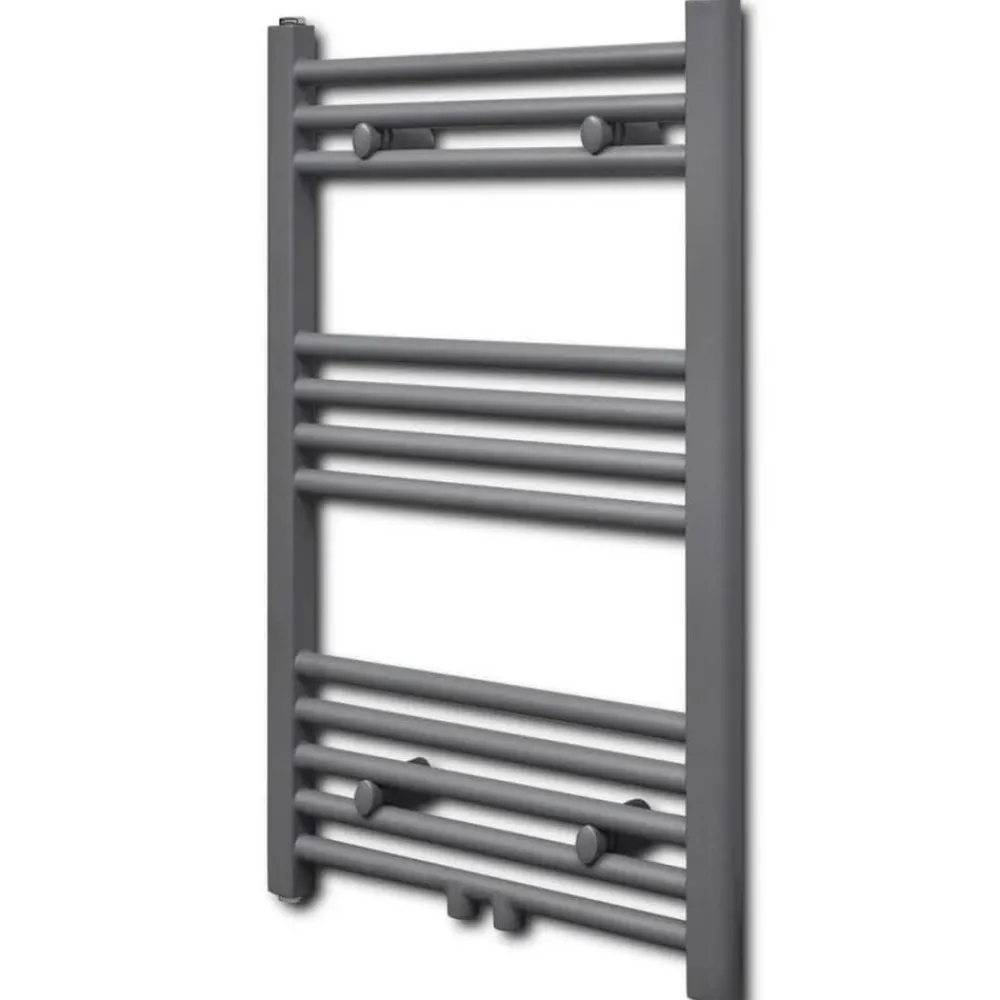 vidaXL Radiador toallero de baño recto 500 x 764 mm Gris Clearance