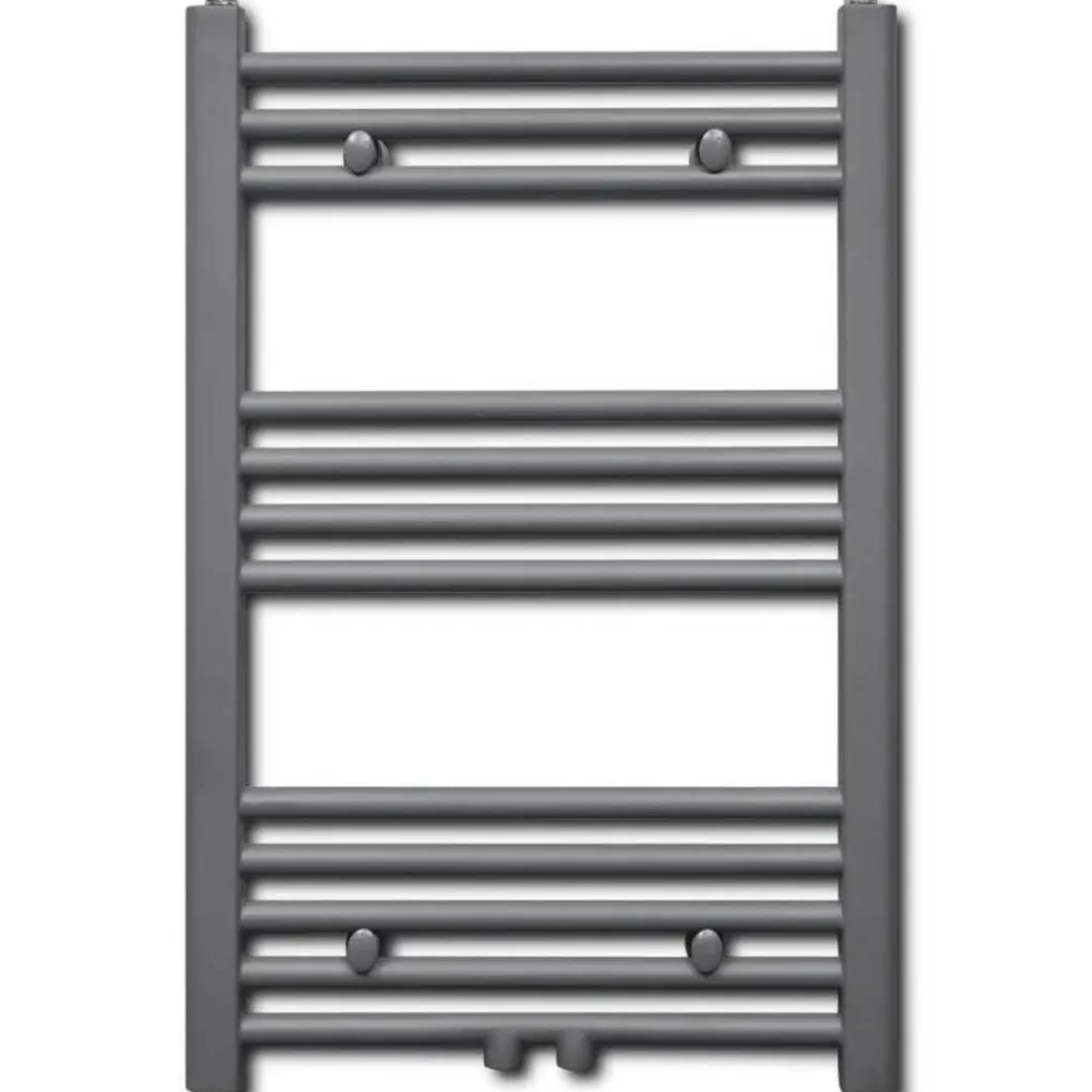 vidaXL Radiador toallero de baño recto 500 x 764 mm Gris Clearance