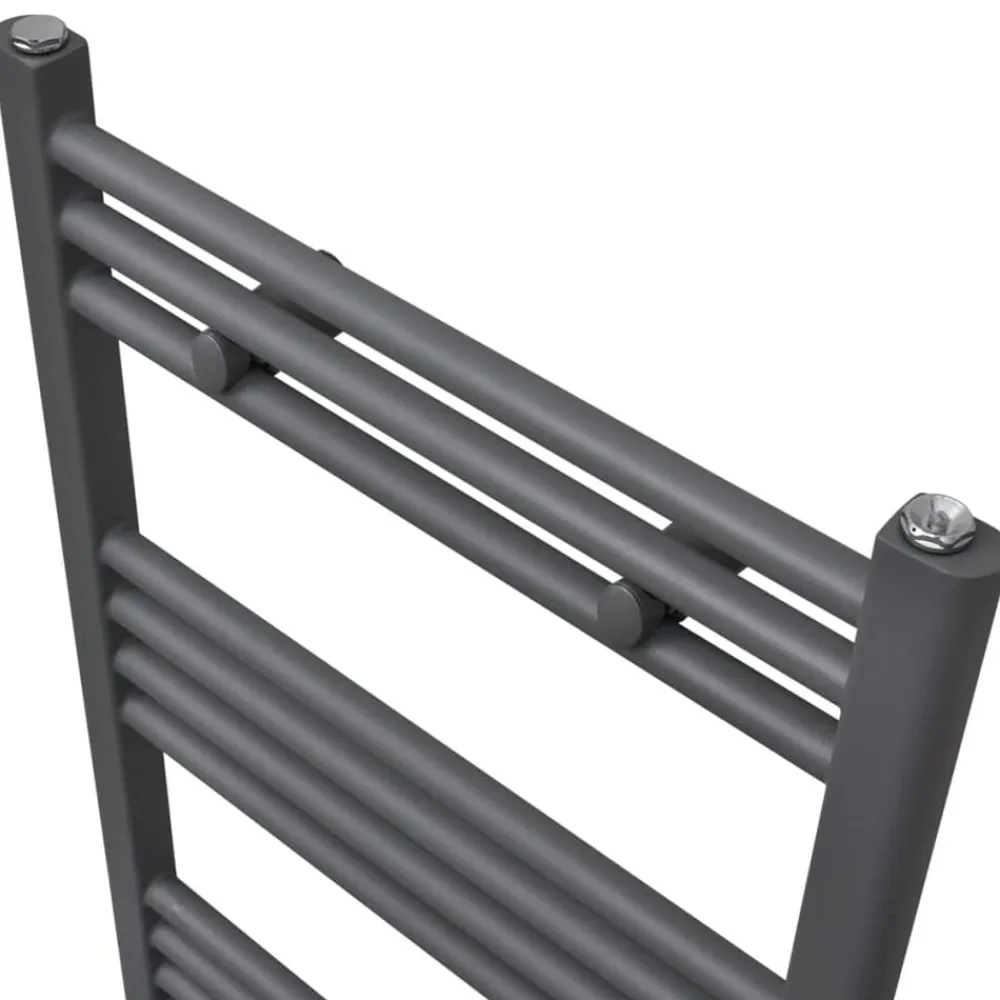 vidaXL Radiador toallero de baño recto 500 x 764 mm Gris Clearance