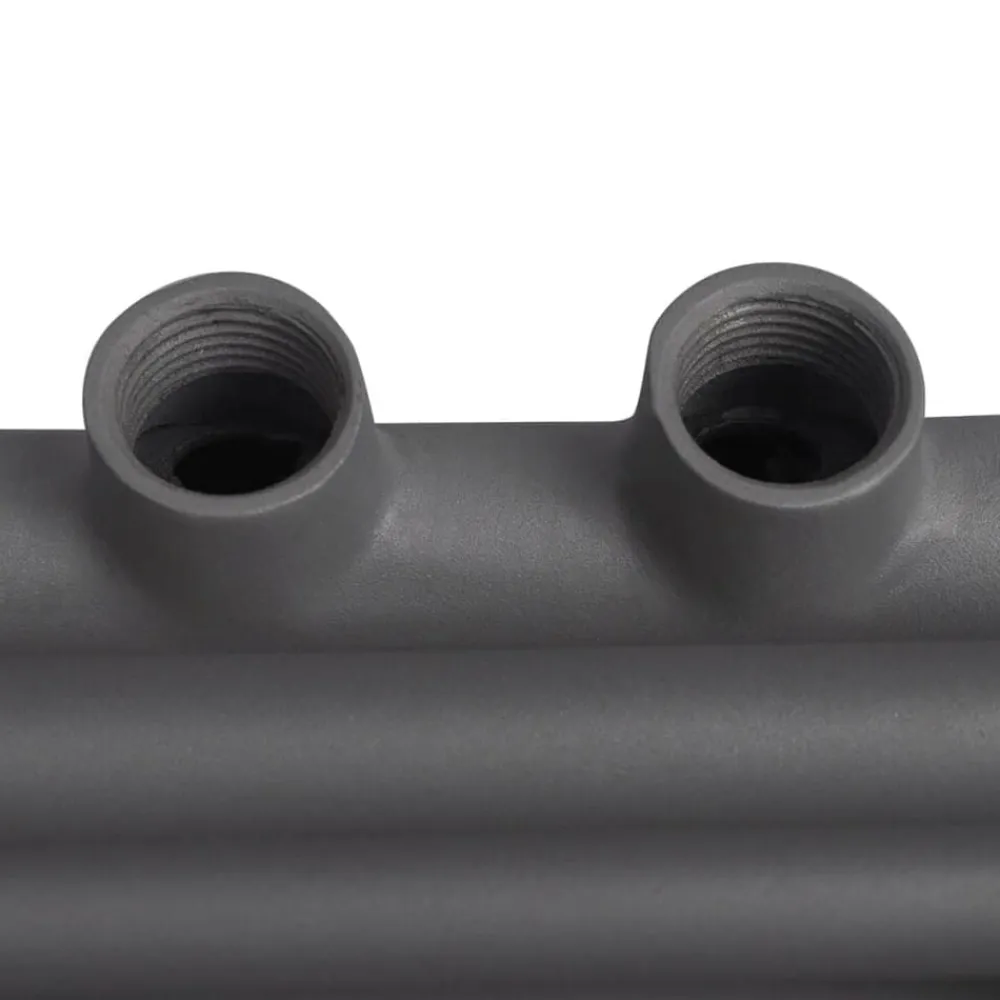 vidaXL Radiador toallero de baño recto 500 x 764 mm Gris Clearance