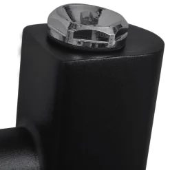 vidaXL Radiador toallero de baño curvo 480x480 mm Negro New