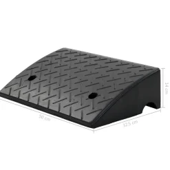 vidaXL Avisos-Rampa de goma para bordillos 50x32,5x14 cm