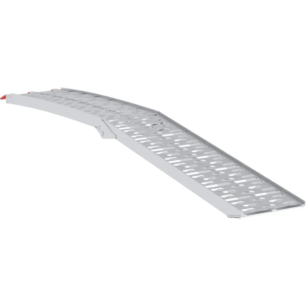 vidaXL Rampa de motocicleta plegable 340 kg por rampa 2 pcs Plateado