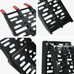 vidaXL Rampa de motocicleta plegable 340 kg por rampa 2 pcs Negro Sale