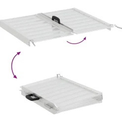 vidaXL Rampa para silla de ruedas 270 kg Plateado 62 x 73 x 5 cm