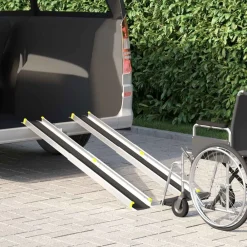 vidaXL Rampa para silla de ruedas 270 kg 2 pcs Negro 152 x 19 x 5,5 cm Clearance