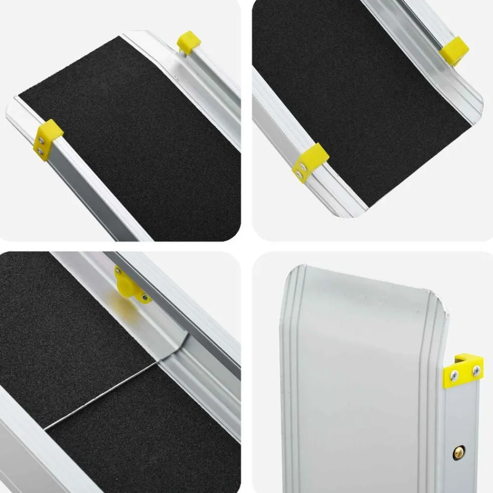 vidaXL Rampa para silla de ruedas 270 kg 2 pcs Negro 152 x 19 x 5,5 cm Clearance