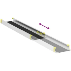 vidaXL Rampa para silla de ruedas 270 kg 2 pcs Negro 152 x 19 x 5,5 cm Clearance
