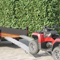 vidaXL Piezas Y Accesorios Para Vehículos-Rampa Plegable 200kg por rampa 2 pcs Plateado 166 x 23 x 4,5 cm