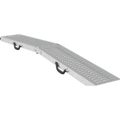vidaXL Piezas Y Accesorios Para Vehículos-Rampa Plegable 200kg por rampa 2 pcs Plateado 166 x 23 x 4,5 cm