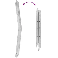 vidaXL Piezas Y Accesorios Para Vehículos-Rampa Plegable 200kg por rampa 2 pcs Plateado 166 x 23 x 4,5 cm
