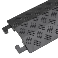 vidaXL Rampa protectora de cables de suelo 2 uds 98,5 cm Negro