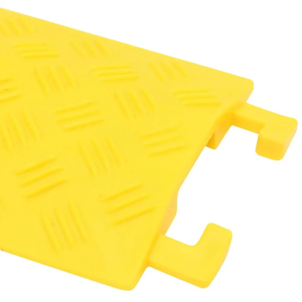 vidaXL Rampa protectora de cables de suelo 4 uds 98,5 cm Amarillo Best