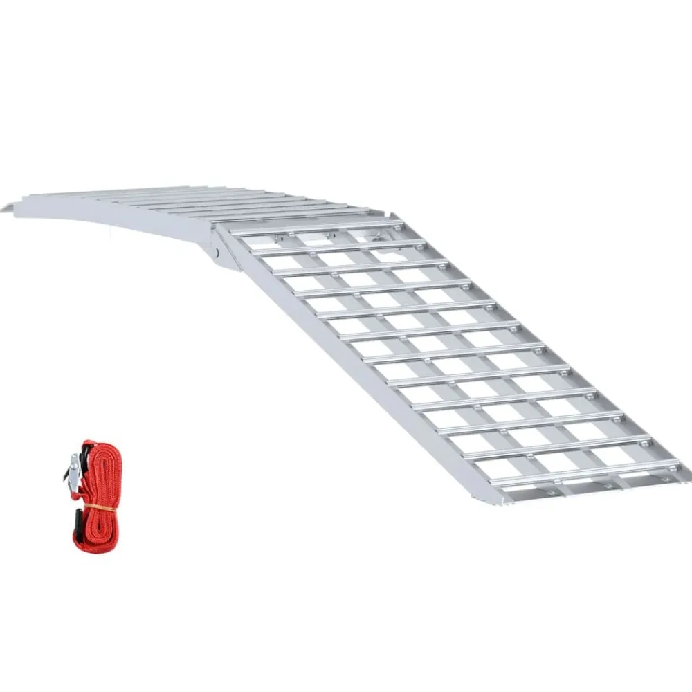 vidaXL Piezas Y Accesorios Para Vehículos-Rampas de motocicleta 680 kg Plateado 680 kg Aluminio