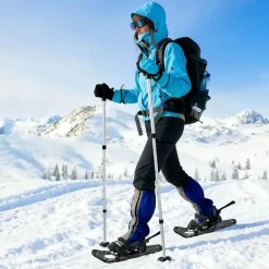 vidaXL Actividades Al Aire Libre-Raquetas de Nieve 3 en 1 53,5 x 21 cm Aluminio y HDPE