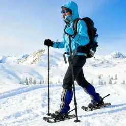 vidaXL Raquetas de Nieve 3 en 1 Plata y Negro 53,5 x 21 cm Plateado Clearance