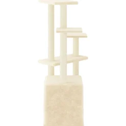 vidaXL Rascador para gatos con postes de sisal color 107,5 cm Crema Outlet