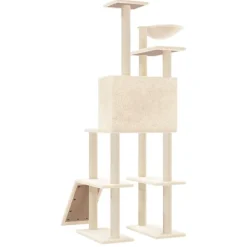 vidaXL Productos Para Mascotas-Rascador para gatos con postes de sisal 166 cm
