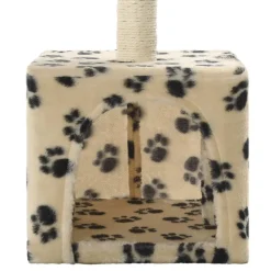 vidaXL Productos Para Mascotas-Rascador para gatos con poste de sisal 55 cm huellas beige