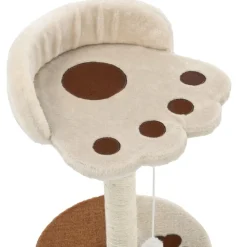 vidaXL Productos Para Mascotas-Rascador para gatos con poste de sisal 40 cm beige y marrón