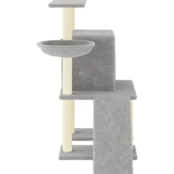 vidaXL Rascador para gatos con postes de sisal 96,5 cm Gris claro Discount