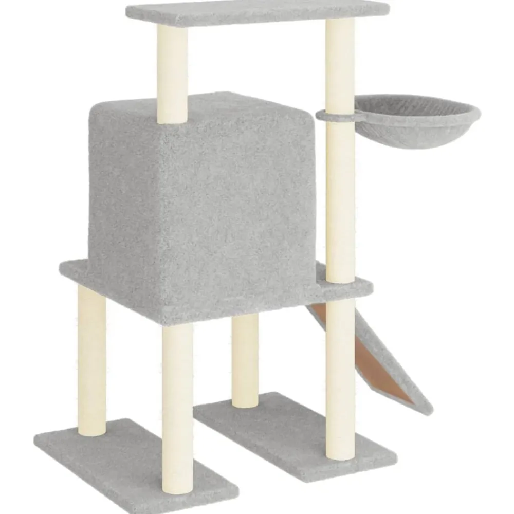 vidaXL Rascador para gatos con postes de sisal 96,5 cm Gris claro Discount