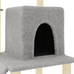 vidaXL Rascador para gatos con postes de sisal 96,5 cm Gris claro Discount