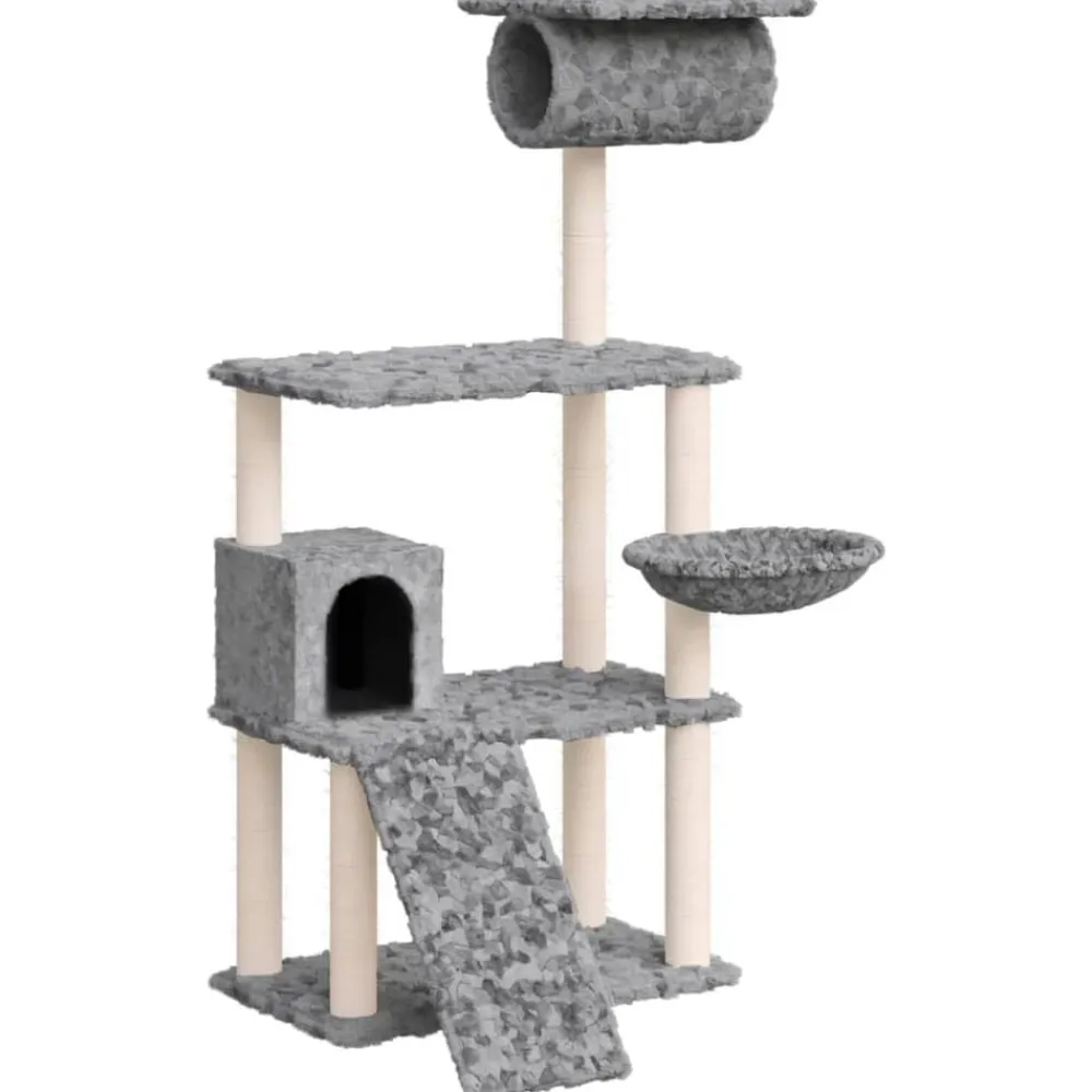 vidaXL Productos Para Mascotas-Rascador para gatos con postes de sisal 131 cm
