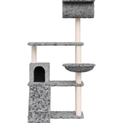 vidaXL Productos Para Mascotas-Rascador para gatos con postes de sisal 131 cm