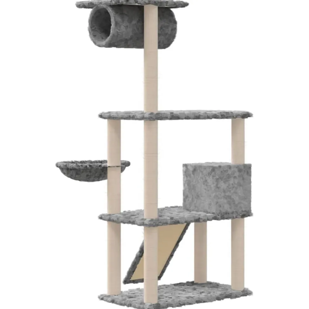 vidaXL Productos Para Mascotas-Rascador para gatos con postes de sisal 131 cm