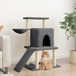 vidaXL Productos Para Mascotas-Rascador para gatos con postes de sisal 96,5 cm