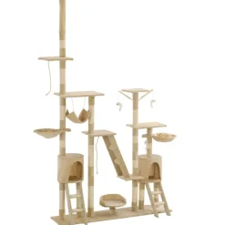 vidaXL Rascador para gatos poste rascador de sisal 230-250 cm Beige Discount