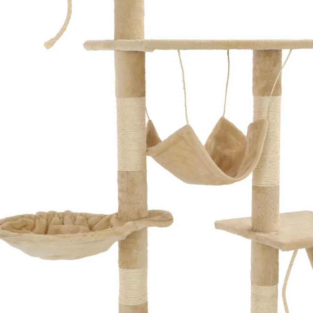 vidaXL Rascador para gatos poste rascador de sisal 230-250 cm Beige Discount
