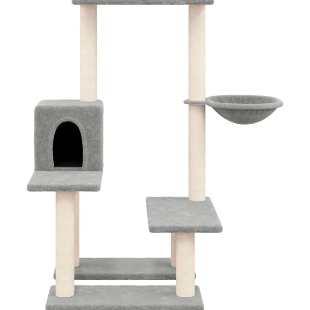 vidaXL Rascador para gatos con postes de sisal 94,5 cm Gris claro Online