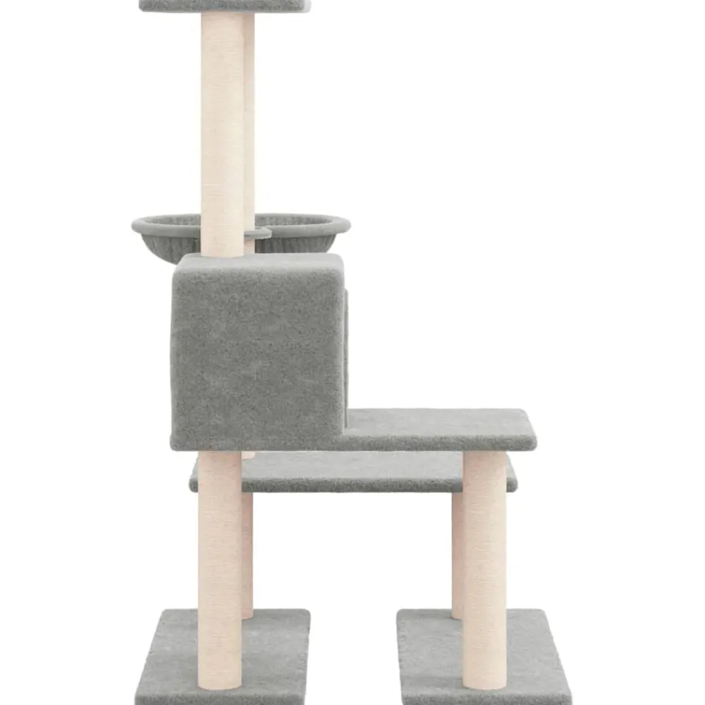 vidaXL Rascador para gatos con postes de sisal 94,5 cm Gris claro Online