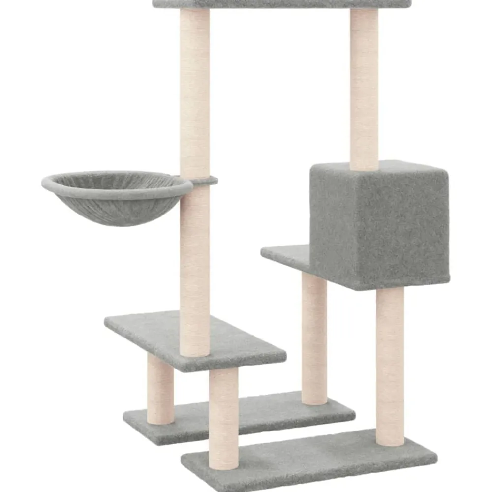 vidaXL Rascador para gatos con postes de sisal 94,5 cm Gris claro Online
