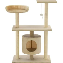 vidaXL Rascador para gatos con postes rascadores de sisal 95 cm Beige Sale