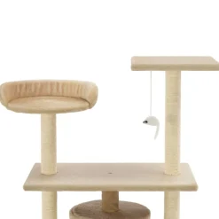 vidaXL Rascador para gatos con postes rascadores de sisal 95 cm Beige Sale