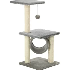 vidaXL Rascador para gatos con poste rascador de sisal 65 cm Gris