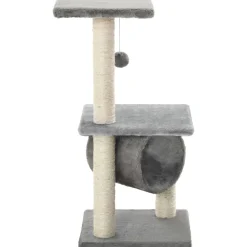 vidaXL Rascador para gatos con poste rascador de sisal 65 cm Gris